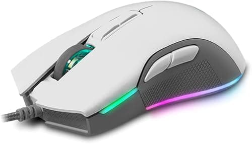 Newskill Eos Ivory profesjonalna mysz gamingowa z oświetleniem RGB, 16000 dpi i czujnikiem optycznym Pixart PMW 3360, biała
