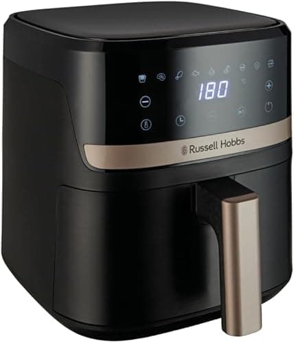 Russell Hobbs Frytkownica beztłuszczowa 4.3L Air Fryer [ 9 programów] Satisfry (części można myć w zmywarce, pieczenia bez oleju, grillowanie, ekran dotykowy, 1300W) 27610-56