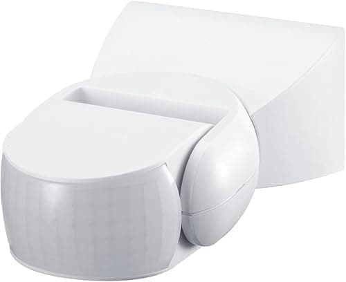 Maclean MCE201W uniwersalny czujnik ruchu na podczerwień z czujnikiem zmierzchu, regulowany (12 m, 180°, IP65, biały)