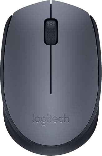 Logitech M170 Mysz bezprzewodowa, 2,4 GHz z nanoodbiornikiem USB, optyczne śledzenie ruchów, 12-miesięczna żywotność baterii, oburęczna, PC / Mac / Laptop - Szary