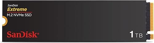 SanDisk Extreme 1TB M.2 NVMe SSD, wewnętrzny dysk SSD, PCIe Gen4, prędkość odczytu do 5150 MB/s, M.2 2280, technologia nCache, 5 lat