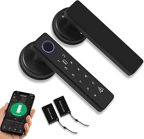 WiFi Tuya inteligentny zamek do drzwi, odcisk palca, biometryczny, cyfrowy, elektroniczne zamki 13,56 MHz, karta RFID IC, bez kluczy, aplikacja, hasło, zdalne odblokowanie, uchwyt zamka drzwi