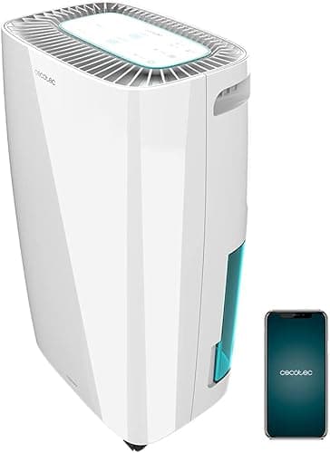 Cecotec Wydajny osuszacz BigDry 4000 Expert Connected 10L Pojemność 2,5L Sterowanie Wi-Fi Sterowanie dotykowe Wyświetlacz LED Zegar 24h 2 prędkości Wybór wilgotności