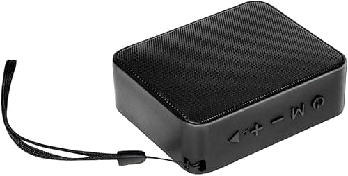 LogiLink SP0057 – kompaktowy głośnik Bluetooth 5.0 do odtwarzania muzyki (microSD, USB-A, AUX) i wbudowane radio FM, obsługuje tryb głośnomówiący, czarny