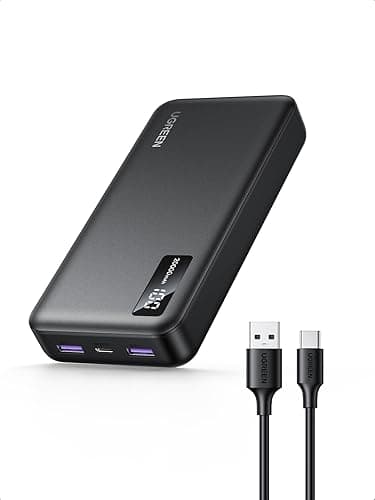 UGREEN Power Bank 20.000mAh 22.5W, Zewnętrzny bank energii z wejściem i wyjściem USB C PD 20W Powerbank z cyfrowym wyświetlaczem, kompatybilny z iPhone 15 Pro/Pro Max/15/14, Galaxy S24 Ultra innymi.