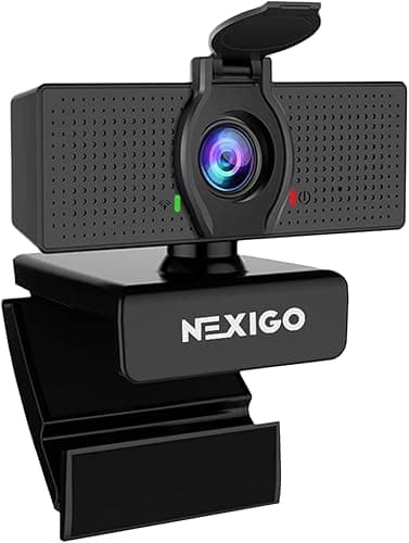 NexiGo N60 1080P Kamera internetowa, Full HD z mikrofonem, regulowane pole widzenia, zoom, oprogramowanie do kontroli prywatności, kamera komputerowa USB, do zoomu/Skype/Teams