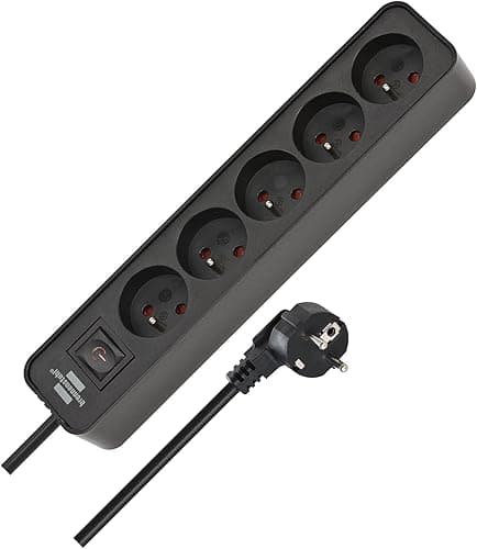 Brennenstuhl 1153254000 Listwa Zasilająca, Czarny, 1,5 m