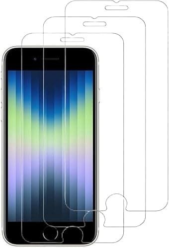 3 sztuki pancernego szkła hartowanego do iPhone SE3 2022, iPhone SE2 2020, iPhone 8, iPhone 7, iPhone 6S, iPhone 6, folia ochronna na wyświetlacz, folia ochronna na wyświetlacz, ochrona przed