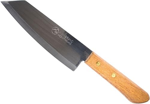 Kiwi Nóż do gotowania, 16,5 cm z drewnianym uchwytem, 171, kolor drewna, srebrny