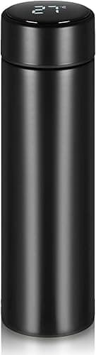 Flintronic Termos, butelka na wodę, 500 ml, kubek termiczny 304, ze stali nierdzewnej 304, wyświetlacz LCD, wyświetlacz temperatury, inteligentny kubek, butelka uszczelniająca, idealna na ciepło i