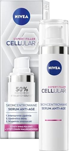 NIVEA CELLULAR Expert Filler Skoncentrowane serum odmładzające do twarzy z kwasem hialuronowym i foliowym, 40 ml
