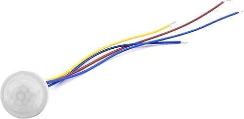 Aideepen Przełącznik czujnika podczerwieni, Motion Mini PIR czujnik ruchu 120°, do montażu wewnątrz i na zewnątrz, technologia 3-przewodowa do żarówki, lampa sufitowa LED, 110-240 V, zasięg 3-5 m, ze