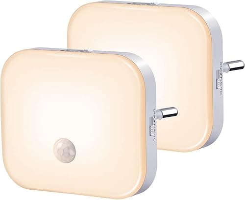 Lampka nocna z czujnikiem ruchu, lampka nocna LED z bezstopniowym ściemnianiem i 3 trybami pracy (automatyczny/wł./wył.), ciepła biała lampka nocna do pokoju dziecięcego, sypialni, korytarza,