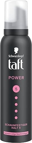 Schwarzkopf Taft Pianka Power Cashmere (150 ml), stopień trwałości 5, pianka do włosów suchych i zniszczonych włosów, mus do włosów o elastyczności przypominającej kaszmir, wegańska formuła