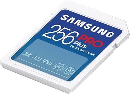 Samsung PRO Plus karta SD, 256 GB, UHS-I U3, Full HD i 4K UHD, odczyt 180 MB/s, zapis 130 MB/s, karta pamięci do lustrzanek i kamer systemowych, MB-SD256S/EU
