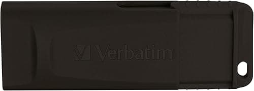 Verbatim Slider pamięć USB 128 GB, USB 2.0, pamięć USB, do laptopa, notebooka, ultrabooka, radia samochodowego, USB 2.0, pendrive z mechanizmem przesuwnym, czarna