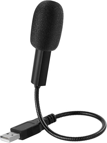 Mikrofon USB do laptopa PC, wielokierunkowy mikrofon pojemnościowy z elastyczną regulacją w zakresie 360° do nagrywania, czatu online, gier, YouTube, podcastów, Plug & Play