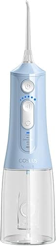 COSLUS C51 elektryczny bezprzewodowy irygator do jamy ustnej, zwycięzca testu 2026: 3 tryby i 6 ustawień ciśnienia, 300 ml irygator do zębów, dla entuzjastów zdrowia jamy ustnej, użytkowników z