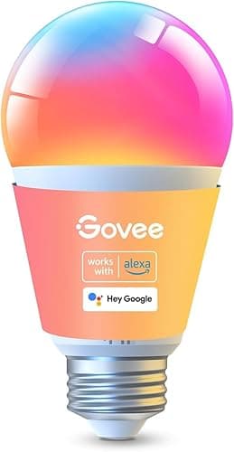 Govee Inteligentna żarówka E27, 1000 lm, Alexa RGBWW, możliwość ściemniania, Wi-Fi i Bluetooth, inteligentna żarówka 75 W, 54 sceny, 16 milionów kolorów DIY, 1 sztuka