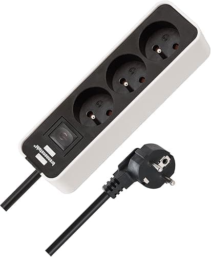 Brennenstuhl Ecolor Listwa Zasilająca, Biały/Czarny, 3 m