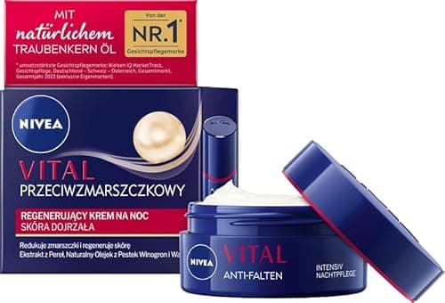 NIVEA VITAL Przeciwzmarszczkowy krem regenerujący na noc z ekstraktem z pereł, cera dojrzała, 50 ml