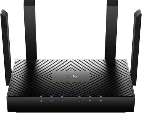 Cudy WR3000 AX3000 dwupasmowy router WLAN, Mesh, bezprzewodowy, dwuzakresowe Wi-Fi 6, DualBand, Access Point, serwer VPN, Beamforming, dwurdzeniowy, 5 GHz, RJ-45) czarny