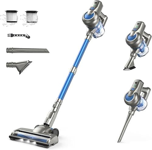 Kalado KCV500 Odkurzacz Bezprzewodowy, 23 kPa Ultralekki Bezprzewodowy Odkurzacz, 6 w 1, 35 min Czas Pracy, Pionowy do Sierści Zwierząt, Dywanów, Twardych Podłóg