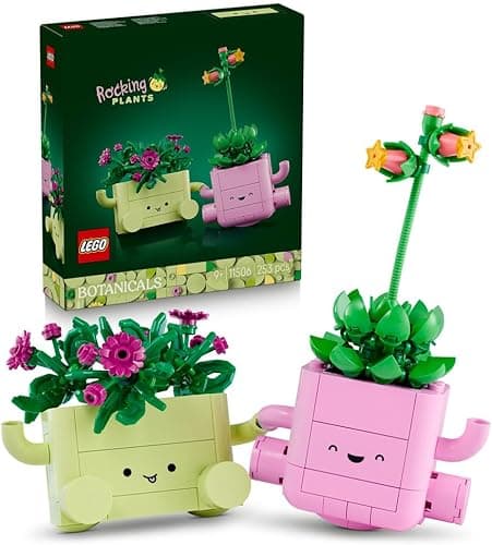 LEGO Botanicals Bujające się roślinki, zestaw konstrukcyjny dla dzieci, roślinna dekoracja, kwiatowa ozdoba na biurko lub półkę, pomysł na prezent dla dziewczynki i chłopca w wieku od 9 lat 11506