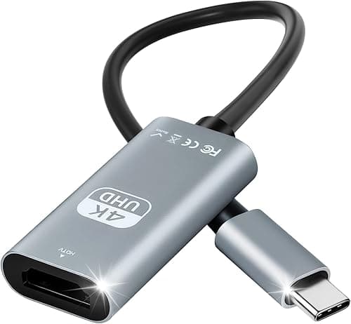 AXFEE Adapter USB C na HDMI, adapter 4K przy 30 Hz typu C na HDMI, konwerter Thunderbolt 3 na HDMI, kompatybilny z telefonem z serii 15, MacBook Pro/Air, i-Pad Pro, Surface Book