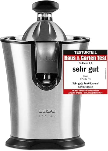 CASO, 3560, CP AA8330 Pro Design elektryczna i mocna wyciskarka do soków ze stali nierdzewnej, uniwersalna sokowirówka ze stali nierdzewnej, do wszystkich rodzajów owoców cytrusowych, praktyczny