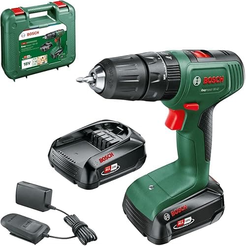 Bosch Home and Garden Akumulatorowa Wiertarka Udarowa Bosch EasyImpact 18V-40, 2 Akumulatory 2 Ah, System 18V, Walizka