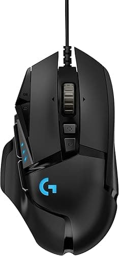 Logitech G G502 HERO Ratón Gaming con Cable Alto Rendimiento, Captor HERO 25K, 25,600 DPI, RGB, Peso Personalizable, 11 Botones Programables, Memoria Integrada, PC/Mac - Negro