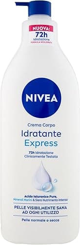 NIVEA Nawilżający krem do ciała Express 500 ml, nawilżający krem do ciała 72 h, wzbogacony o czysty kwas hialuronowy, minerały morskie i serum intensywne odżywianie, nawilżający krem do ciała sucha