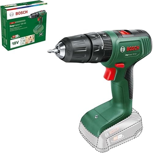 Bosch Home and Garden Akumulatorowa Wiertarka Udarowa Bosch EasyImpact 18V-40, bez Akumulatora, System 18V, Opakowanie Kartooptymalne