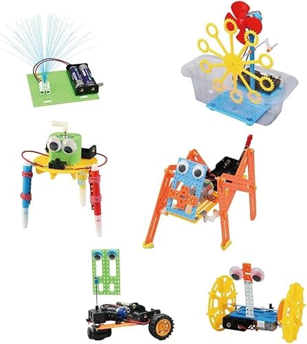 STEM 6-częściowy zestaw do nauki i robotyki - zabawki edukacyjne dla dzieci w wieku od 4 do 12 lat z eksperymentami i pracą