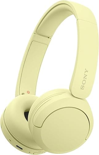 Sony WH-CH520 Bezprzewodowe słuchawki Bluetooth - do 50 godzin pracy na baterii z funkcją szybkiego ładowania, nauszne - żółty