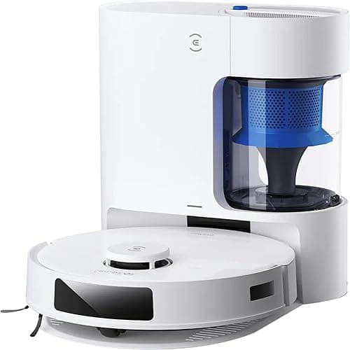 ECOVACS DEEBOT N20 Plus robot odkurzający z funkcją wycierania, siła ssąca 8000 Pa, bezworkowa stacja PureCyclone, ochrona przed splątaniem włosów, czas pracy do 300 minut, biały