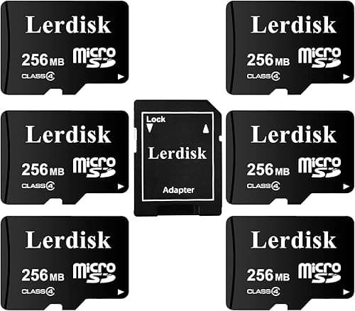 Karta pamięci micro SD wyprodukowana przez licencję grupy SD jakość poufna 3 lata gwarancji (256 MB, 6 sztuk w opakowaniu)