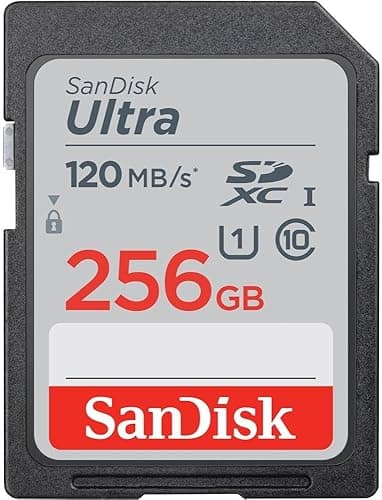 SanDisk Karta Ultra SDXC 256 GB, karta SD, karta pamięci o prędkości odczytu do 150 MB/s, do kompaktowych aparatów klasy podstawowej i średniego zasięgu, wideo Full HD, UHS-I, klasa 10, U1