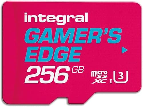 Integral Karta Micro SD 256GB Gamer's Edge dla Nintendo Switch - Ładuj i zapisuj gry szybko przechowuj gry DLC i zapisuj dane zaprojektowane dla Nintendo Switch