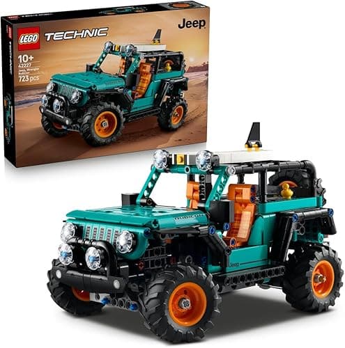 LEGO Technic SUV Jeep Wrangler Rubicon, zabawka dla dziecka, zestaw konstrukcyjny z samochodem do zbudowania i zabawy, pomysł na prezent dla 10-latka na urodziny, dla chłopca i dziewczynki 42227