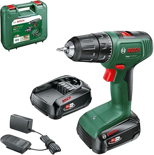Bosch Home and Garden Wiertarka Akumulatorowa Bosch EasyDrill 18V-40, 2 Akumulatory 2 Ah, System 18V, Walizka
