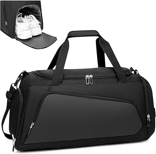 Torba sportowa na podróże, torba sportowa z przegrodą na buty, wodoodporna torba na nocleg, torba na basen, torba fitness, torba na ramię, torba na siłownię na sport i podróże dla mężczyzn i