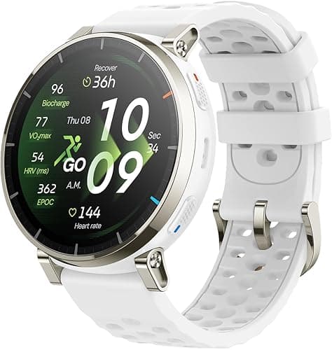 Amazfit Active 3 Premium 45mm GPS Smartwatch do biegania, AMOLED 1,32” szkło szafirowe, Bateria do 12 dni, 4GB, NFC, Mapy offline, 170+ trybów, 5 ATM, Pulsometr i tracker fitness dla Android i iPhone