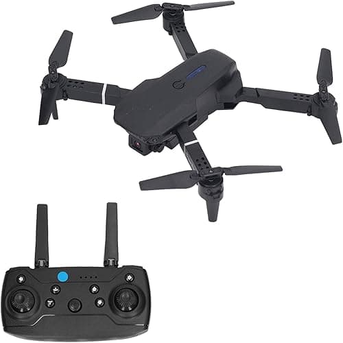 E88 Składane Drony z Podwójnym Aparatem 4K HD FPV, Mini Drone Zdalnie Sterowany Quadcopter Obsługuje kontrolę Aplikacji, Lot Trajektorii, Trzymanie Wysokości, Przerzucanie 3D,