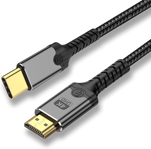 kabel USB-C do HDMI 4K@60Hz, Thunderbolt 3/4/5, HDMI 2.0 HDR, kompatybilny z iPhone 16/17, MacBook iPad Pro/Air, iMac, iPad, Mac Mini, Galaxy S25 itp. (1M)