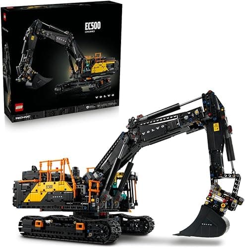 LEGO Technic Koparka Volvo EC500 Hybrid, zmechanizowany pojazd budowlany, zestaw konstrukcyjny dla dorosłych, model kolekcjonerski, pomysł na prezent...