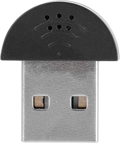 Mikrofon Mini USB 2.0, Przenośny Mikrofon USB Mini Studio Mowy Nagrywanie Audio MIC Adapter do Komputera PC(Czarny)