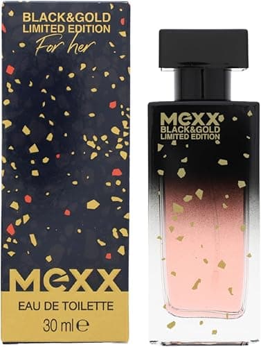 Mexx Black & Gold Limited Edition Woman Eau de Toilette, zmysłowo-kwiatowy zapach dla kobiet, 30 ml