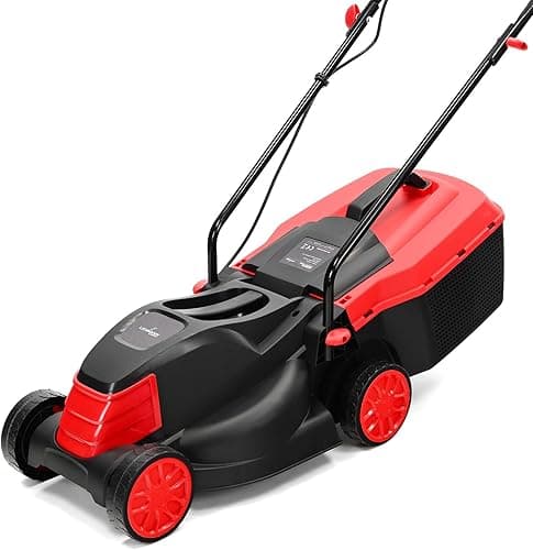 LEHMANN Elektryczna kosiarka do trawy, 1200 W, szerokość cięcia 32 cm, kosz na trawnik 25 l, 3-stopniowa regulacja wysokości cięcia od 25 do 65 mm, zalecana do trawników do 500 m², 3450 obr./min